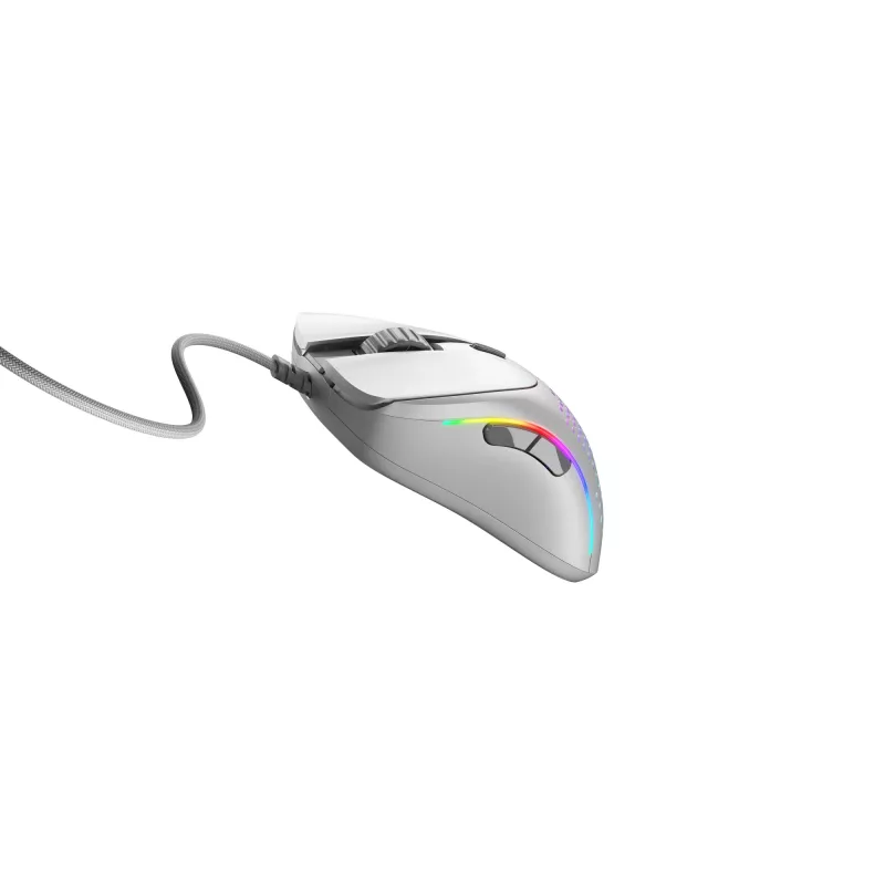 Glorious Gaming Glorious Model D 2 Wired – matná biela, pravá ruka, optická, USB Type-A, 26000 DPI, biela