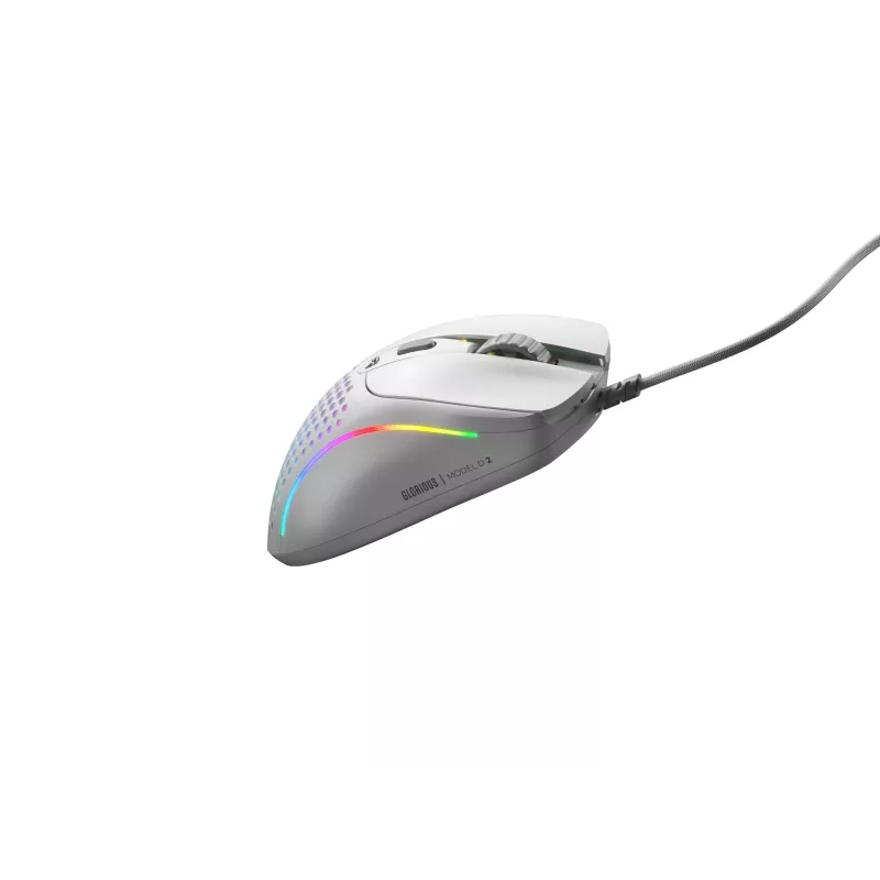 Glorious Gaming Glorious Model D 2 Wired – matná biela, pravá ruka, optická, USB Type-A, 26000 DPI, biela