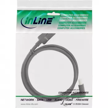 InLine DisplayPort 1.4 kábel, 8K4K, zahnutý nadol, čierny/zlatý, 3m
