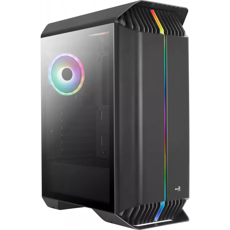 Aerocool GLADIATOR DUO ATX herná skriňa 3x ARGB 12cm ventilátory, Midi Tower, PC, čierna, ATX, micro ATX, Mini-ITX, ABS, SPCC, Gaming