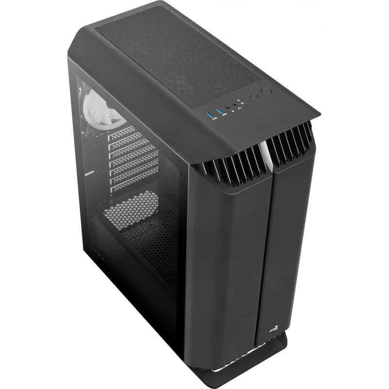 Aerocool GLADIATOR DUO ATX herná skriňa 3x ARGB 12cm ventilátory, Midi Tower, PC, čierna, ATX, micro ATX, Mini-ITX, ABS, SPCC, Gaming