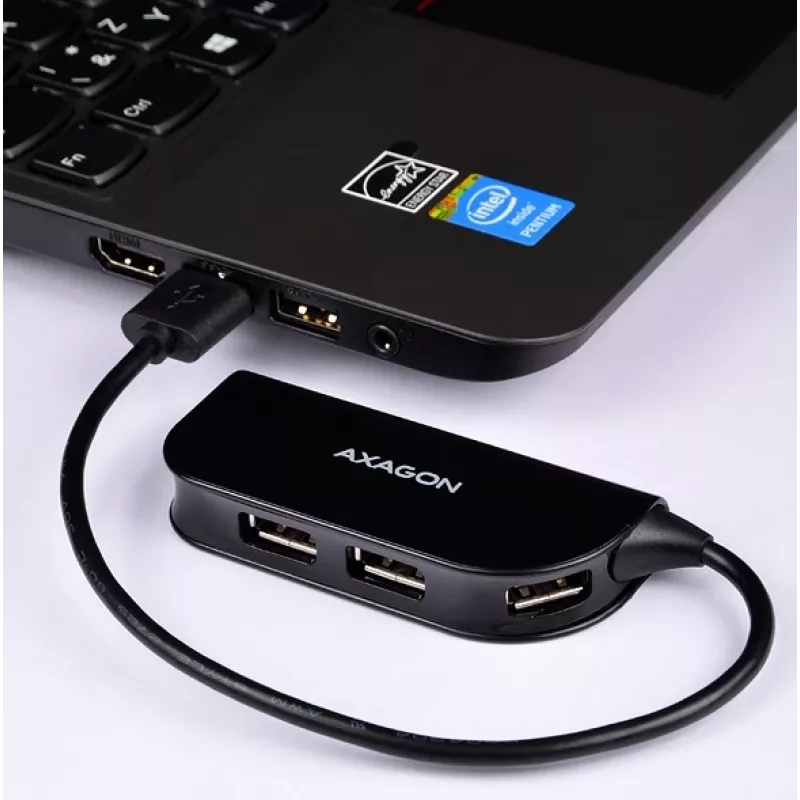Axagon HUE-X4B Schnittstellen-Hub USB 2.0 480 Mbit/s čierna