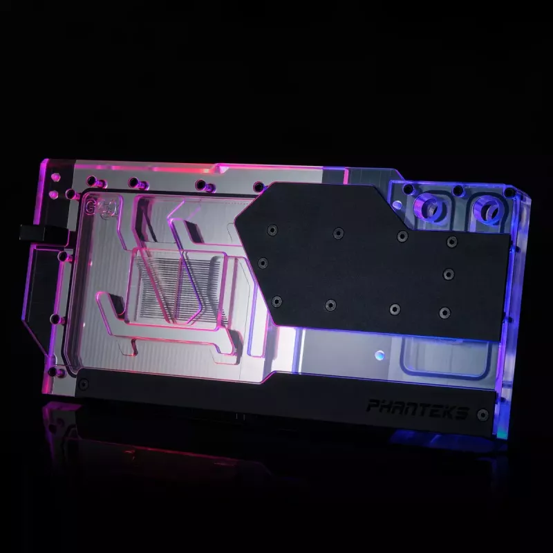 Vodný chladič + backplate Phanteks Glacier G40 akryl meď čierny transparentný