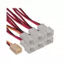 InLine adaptér kábel ventilátora Y kábel 3pol Molex konektor samica / 6x 3pol Molex konektor samec
