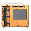 Počítačová skriňa JONSPLUS MATX Handle Case Z20 – čierno-oranžová