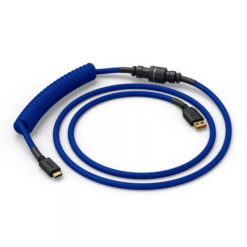 Spirálový kábel USB GLORIOUS pre mechanické klávesnice, GMMK Cobalt Blue GLO-KB-ACC-CBL-COIL-CBLU