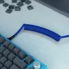 Spirálový kábel USB GLORIOUS pre mechanické klávesnice, GMMK Cobalt Blue GLO-KB-ACC-CBL-COIL-CBLU