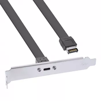 InLine PCI slotová záslepka, USB-C na USB 3.2 predný panel Key-A interný, 0,3 m