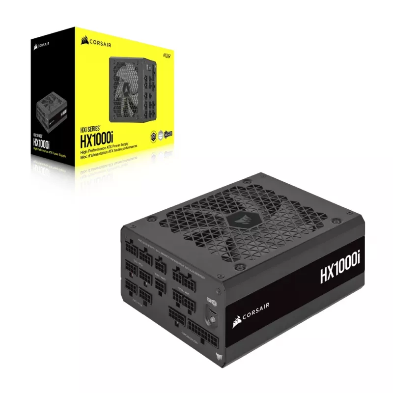 CORSAIR napájací zdroj - 1000 Watt - Hx1000i - Fully Modular Ultra-low Noise Platinum ATX PC (EU)