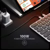 Axagon HMC-KB-US, USB 5Gbps hub s klávesnicou, HDMI 4K/60Hz, 3x USB-A, SD/mSD, audio, PD 100, US rozloženie