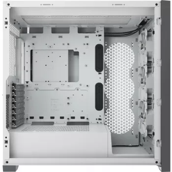 CORSAIR iCUE 5000X RGB - Tempered Glass Mid-Tower ATX PC Smart Case - biela