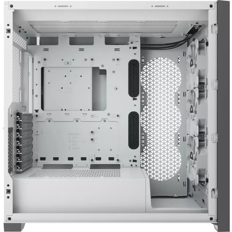CORSAIR iCUE 5000X RGB - Tempered Glass Mid-Tower ATX PC Smart Case - biela