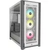 CORSAIR iCUE 5000X RGB - Tempered Glass Mid-Tower ATX PC Smart Case - biela