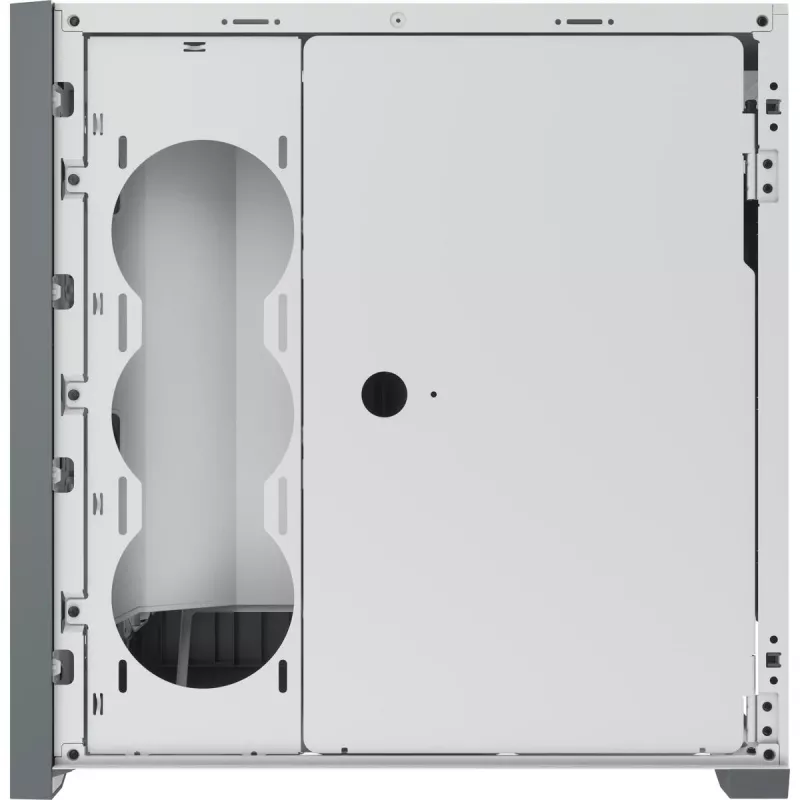 CORSAIR iCUE 5000X RGB - Tempered Glass Mid-Tower ATX PC Smart Case - biela