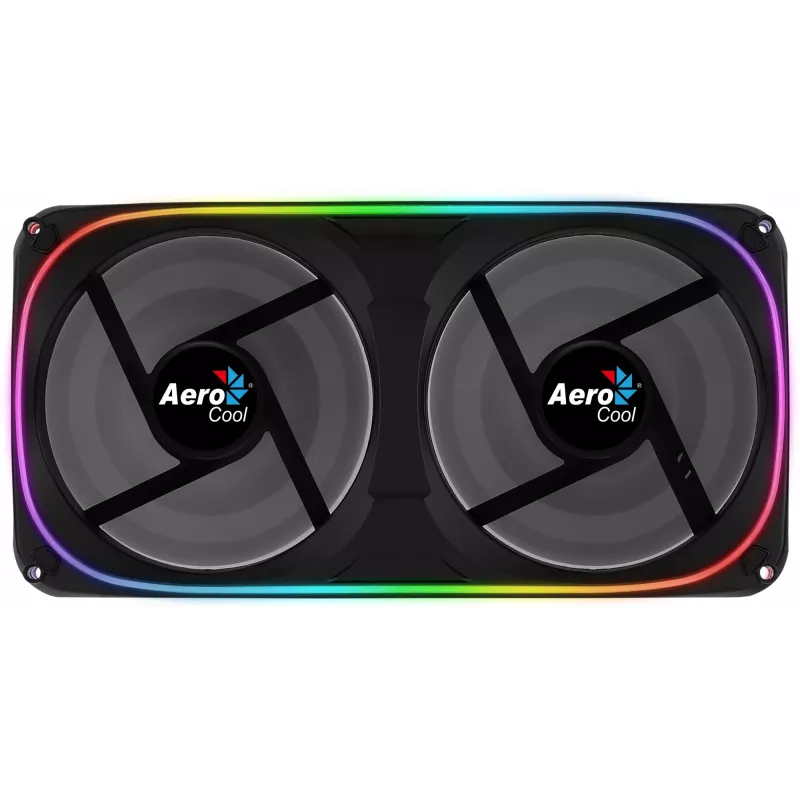 Aerocool ASTRO24 Dual Fan PC 12cm ARGB LED antivibračná podpora čierna