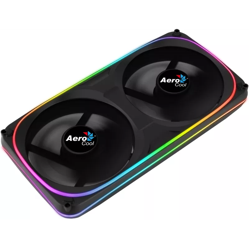 Aerocool ASTRO24 Dual Fan PC 12cm ARGB LED antivibračná podpora čierna