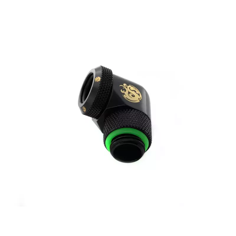 Konektor pre kvapalinové chladenie CPU/GPU BitsPower BP-MBE90RML mosadz 90° otočný adaptér 1/4