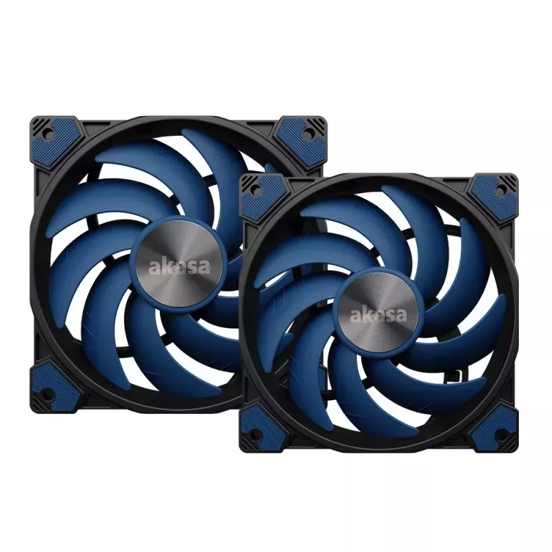 Ventilátor Akasa ALUCIA SC chladič procesora 14 cm čierny modrý hydrodynamické klzné ložisko