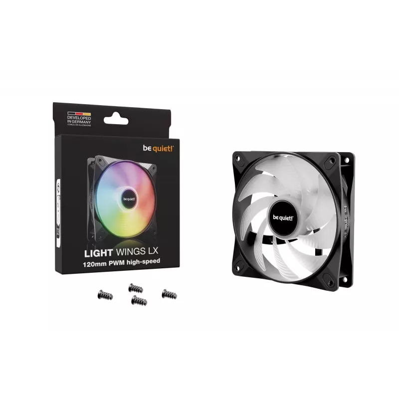 be quiet! LIGHT WINGS LX 120mm PWM High-Speed počítačový ventilátor do skrine 12 cm čierny 1 kus