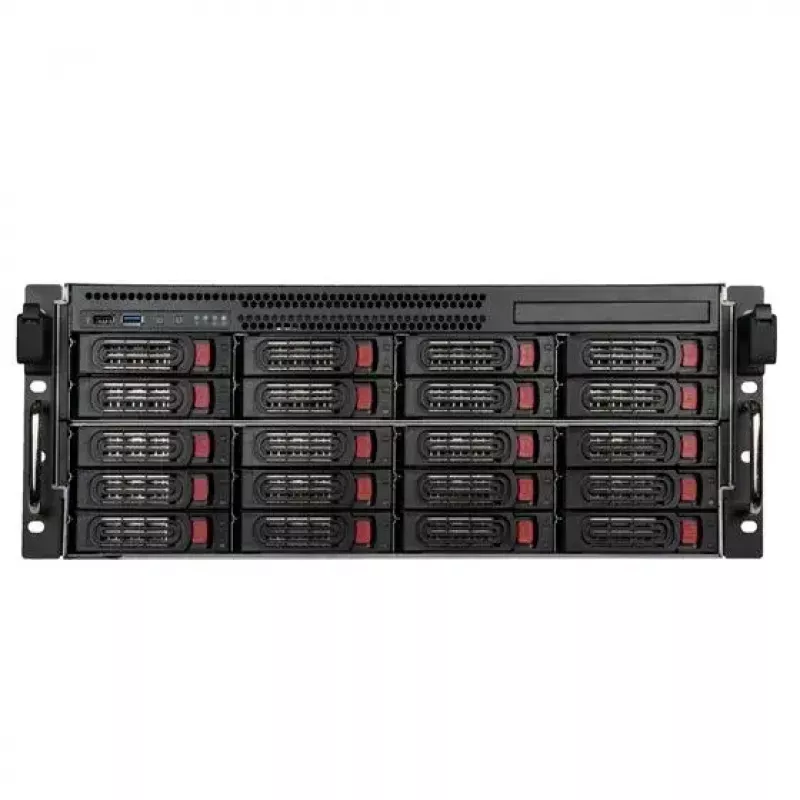 SilverStone SST-RM43-320-RS 4U rackové serverové šasi, E-ATX / SSI EEB, 20x 3,5″ SATA/SAS Hot-Swap, čierne