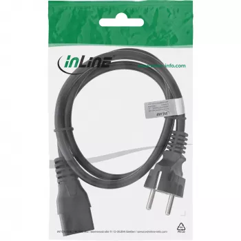 InLine napájací kábel 16A CEE 7/7 rovný / IEC320/C19 2m