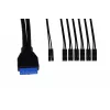 Alphacool ES predný I/O panel s USB 3.0 a sadou káblov pre serverové skrinky (25057)