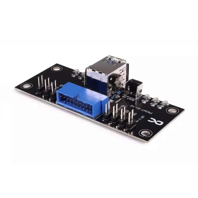 Alphacool ES predný I/O panel s USB 3.0 a sadou káblov pre serverové skrinky (25057)