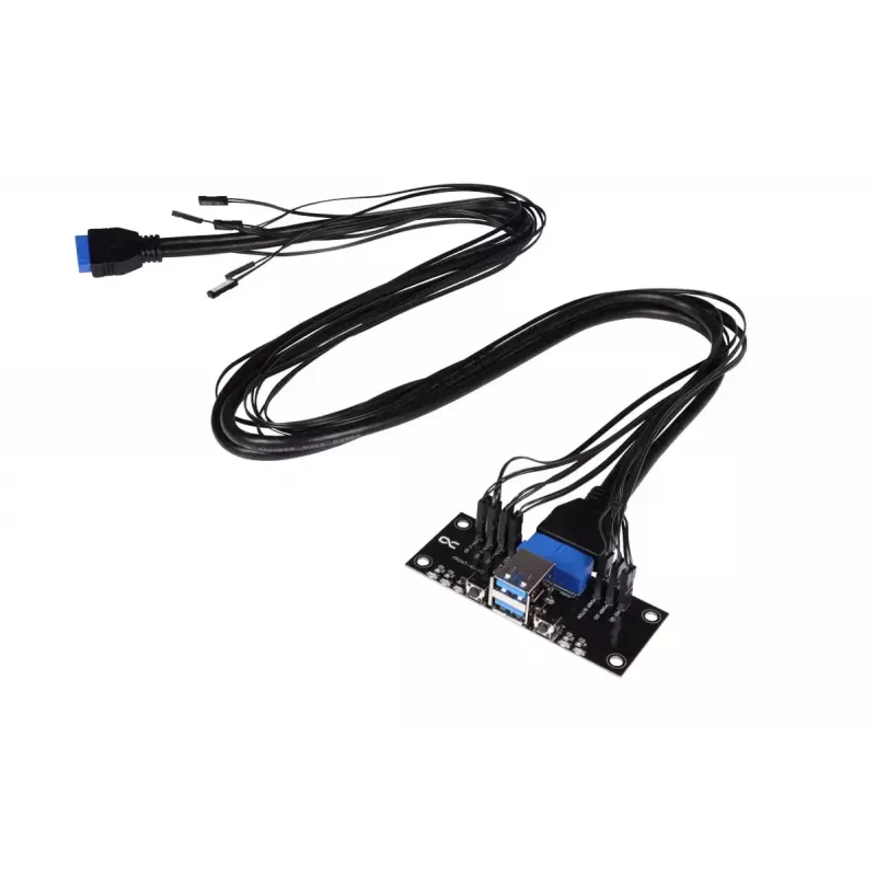 Alphacool ES predný I/O panel s USB 3.0 a sadou káblov pre serverové skrinky (25057)