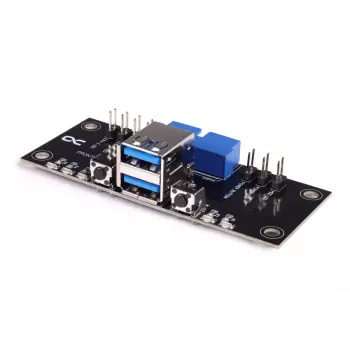Alphacool ES predný I/O panel s USB 3.0 a sadou káblov pre serverové skrinky (25057)