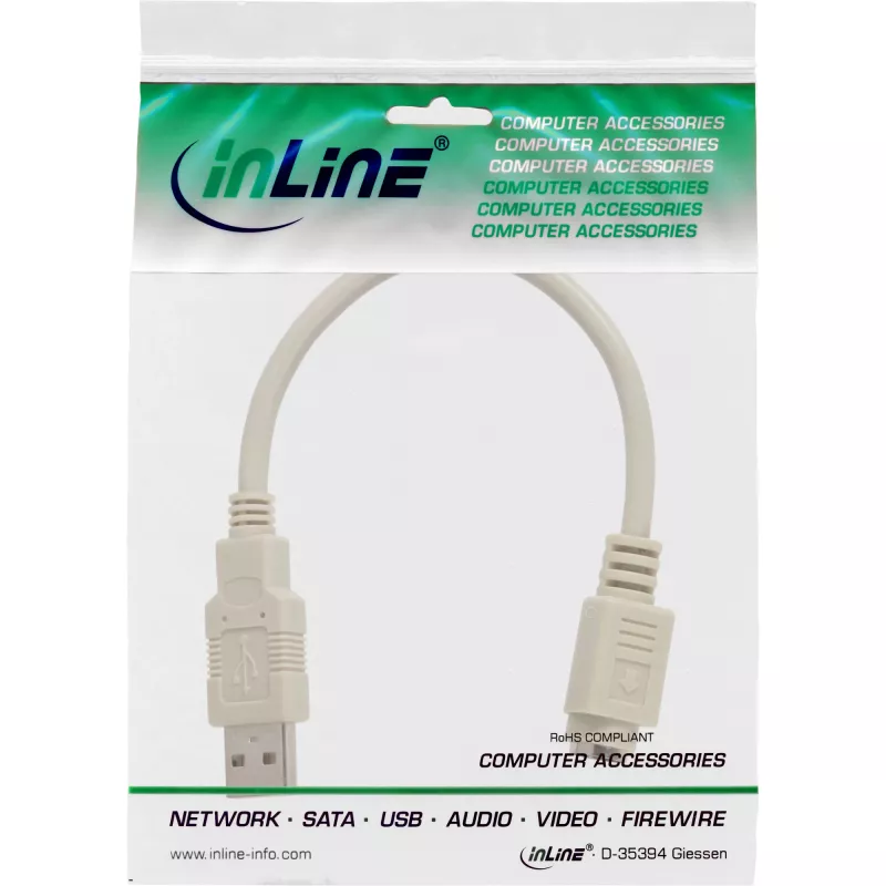 USB adaptérový kábel USB Type-A samec / PS/2 samica InLine 33102