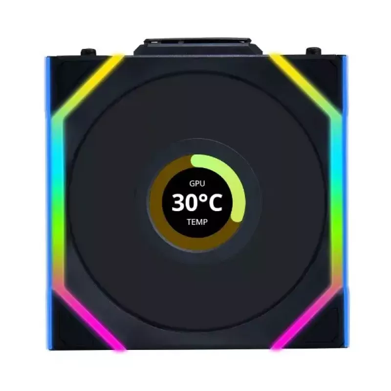 Lian Li UNI FAN SL Wireless LCD 120 G99.12SLLCD1W1B.00 ventilátor do skrinky, ARGB, PWM, 120 mm, čierny