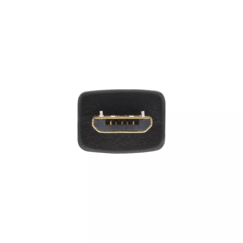 InLine Micro USB 2.0 plochý kábel USB A / Micro-B, čierny / zlatý, 3m