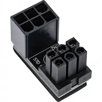 InLine napájací adaptér interný 180° ATX 6-pin konektor samec konektor samica čierny 26636E