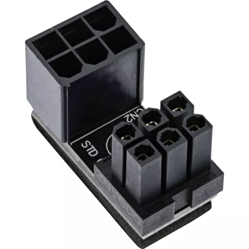 InLine napájací adaptér interný 180° ATX 6-pin konektor samec konektor samica čierny 26636E