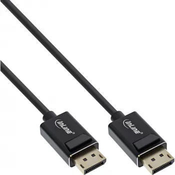 InLine DisplayPort 2.0 kábel, 8K4K UHBR, čierny, pozlátené kontakty, 3m