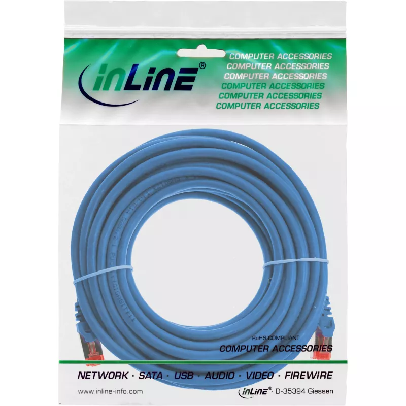 InLine patch kábel S/FTP PiMF Kat.6 250MHz PVC meď modrý 5m
