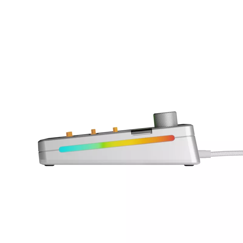 Mechanická klávesnica GLORIOUS GMMK 3 PRO 65% Barebones káblová strieborná — 65% USB RGB, 2 m kábel