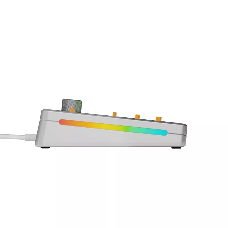 Mechanická klávesnica GLORIOUS GMMK 3 PRO 65% Barebones káblová strieborná — 65% USB RGB, 2 m kábel