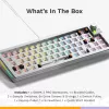 Mechanická klávesnica GLORIOUS GMMK 3 PRO 65% Barebones káblová strieborná — 65% USB RGB, 2 m kábel