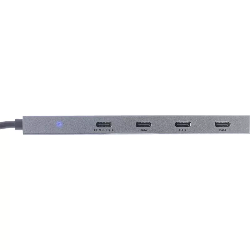 InLine USB 3.2 Gen.2 hub (10 Gb/s), 4 porty USB-C, OTG, hliníkové puzdro