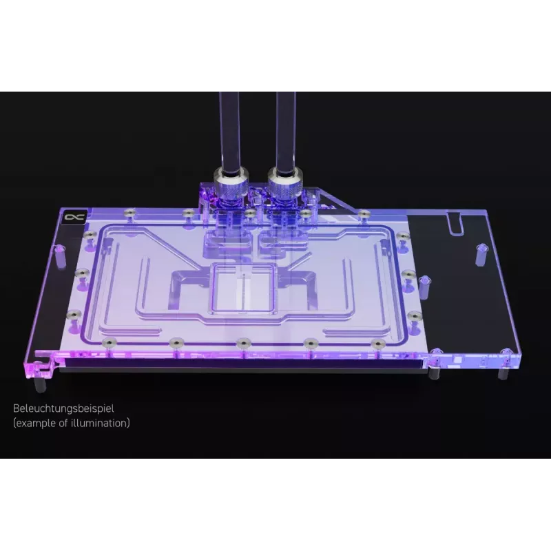 Vodný blok + backplate Alphacool Eisblock Aurora akryl hliník meď priehľadný