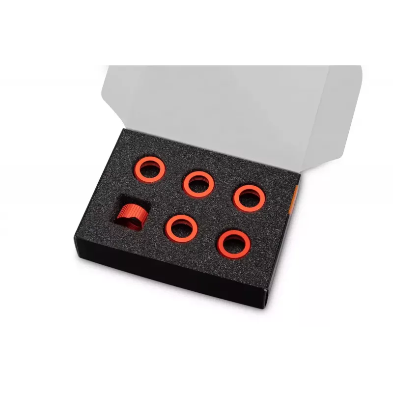 Kompresný krúžok EK Water Blocks hliník červený 6 kusov