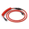 Špirálový USB kábel GLORIOUS pre GMMK Crimson Red — odnímateľný kábel klávesnice, špirálový dizajn