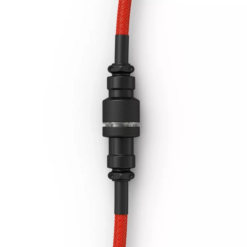 Špirálový USB kábel GLORIOUS pre GMMK Crimson Red — odnímateľný kábel klávesnice, špirálový dizajn