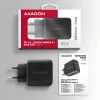 Nabíjačka Axagon ACU-PQ45 QC 3.0 4.0 AFC FCP PPS PD 45W čierna
