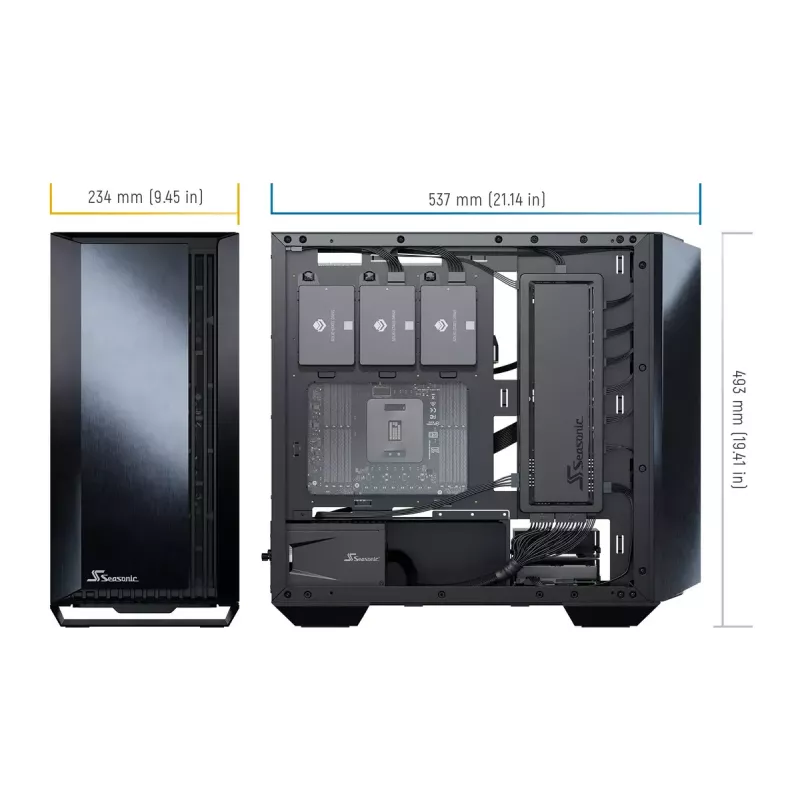 PC skriňa Seasonic SYNCRO Q704 Midi Tower čierna