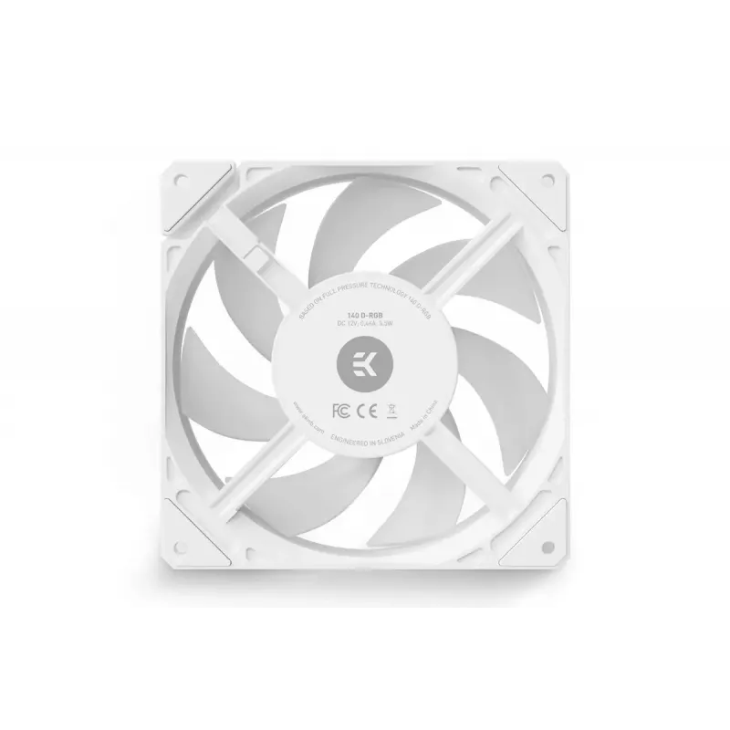 Ventilátorový modul EKWB biely 12 V ventilátorový modul pre PC chladenie