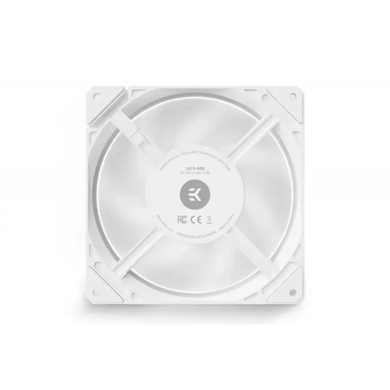 Ventilátorový modul EKWB biely 12 V ventilátorový modul pre PC chladenie