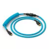 Špirálový kábel USB GLORIOUS GMMK Electric Blue — odnímateľný kábel klávesnice, pravouhlé konektory