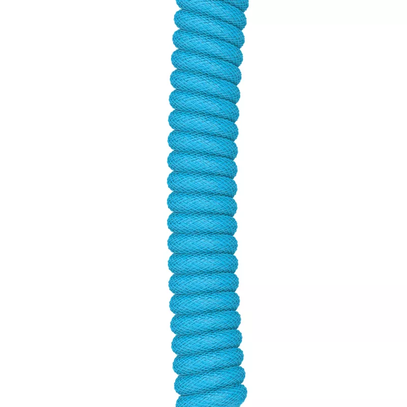 Špirálový kábel USB GLORIOUS GMMK Electric Blue — odnímateľný kábel klávesnice, pravouhlé konektory